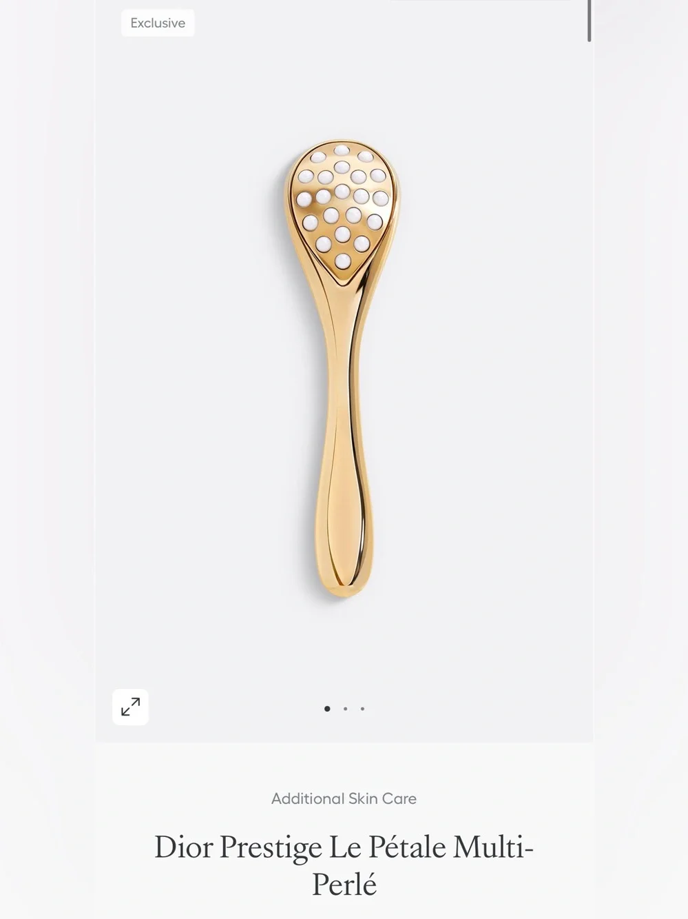 Dior Prestige Le Pétale Multi-Perlé Massage Tool with a branded protective pouch